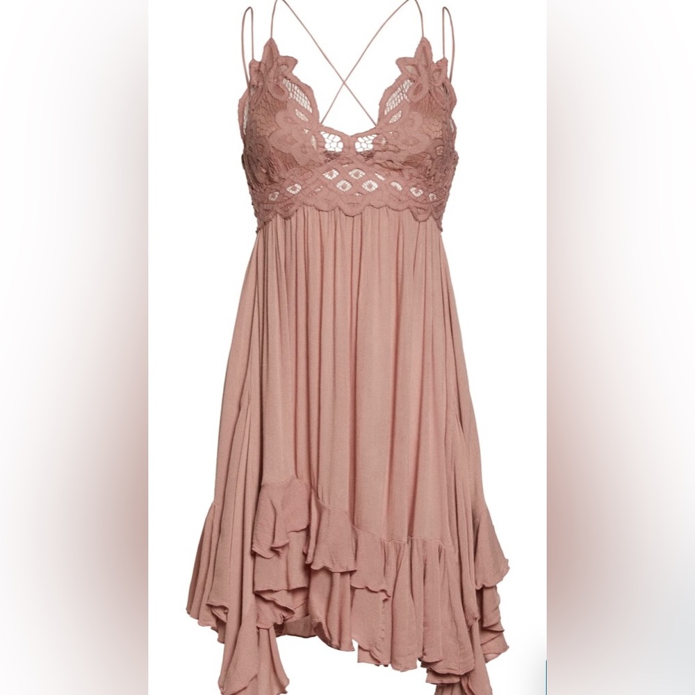 Free People Adella lace slip dress